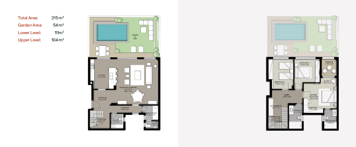 Floor plan for apartment at Trio