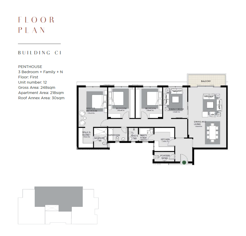 Floor plan for apartment at The Estates Residence
