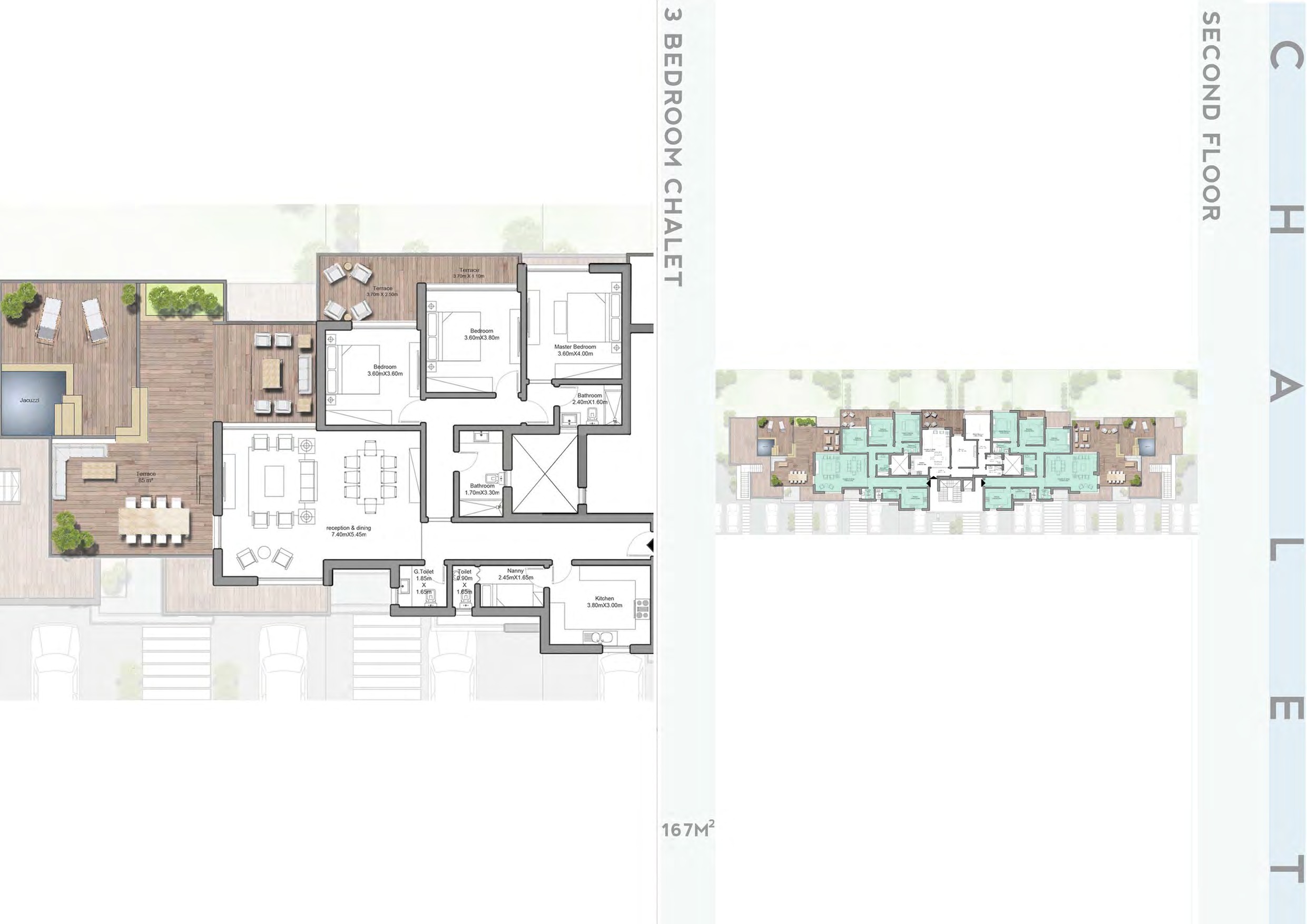 Floor plan for chalet at Zoya Ghazala Bay