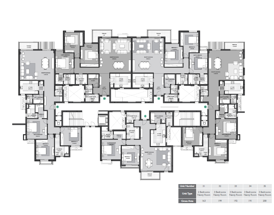 Floor plan for apartment at Allegria Residence