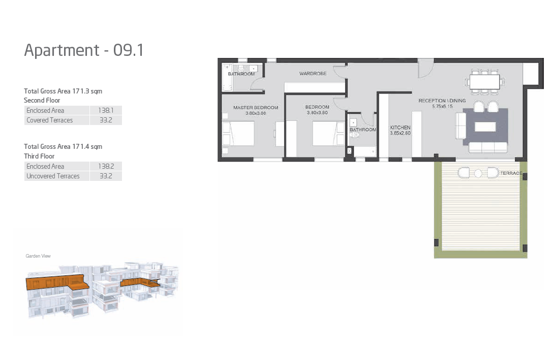 Floor plan for apartment at VYE SODIC
