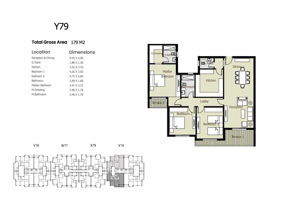 Floor plan for apartment at Azad Views