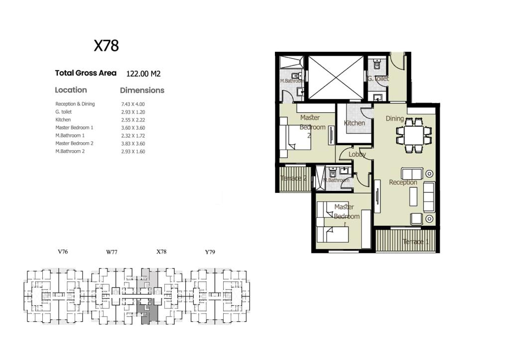 Floor plan for apartment at Azad Views