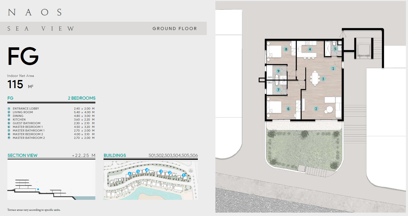 Floor plan for chalet at Azha North Coast