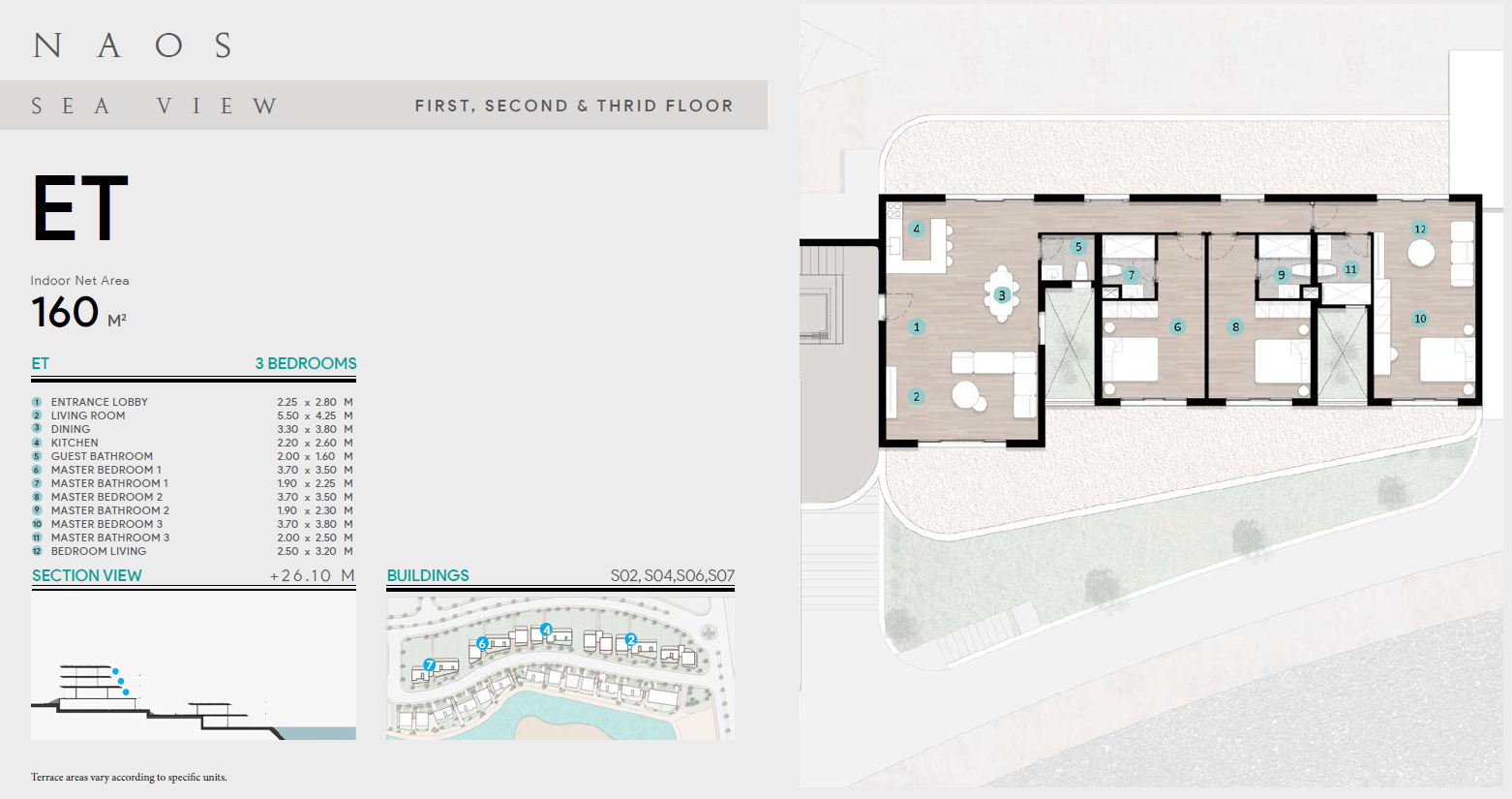 Floor plan for chalet at Azha North Coast