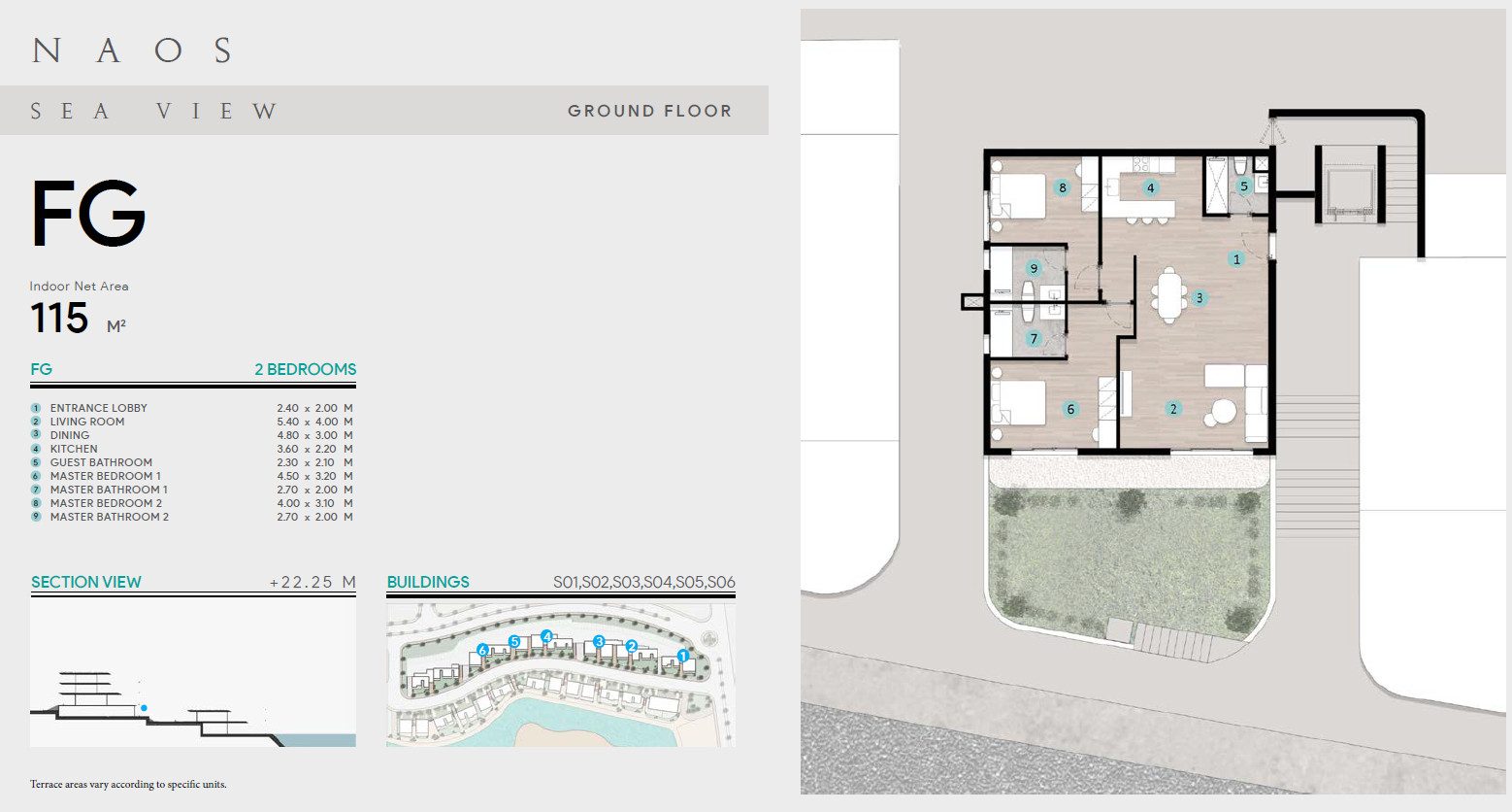 Floor plan for chalet at Azha North Coast