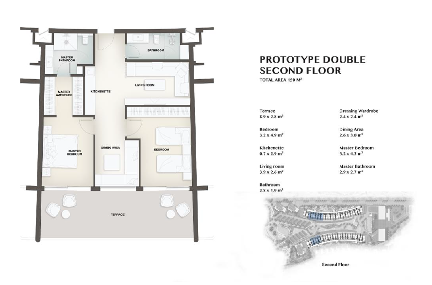Floor plan for chalet at Bayside