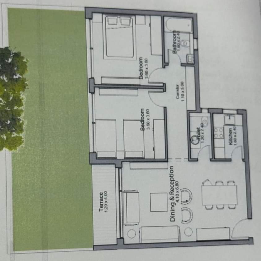 Floor plan for apartment at The Median Residences