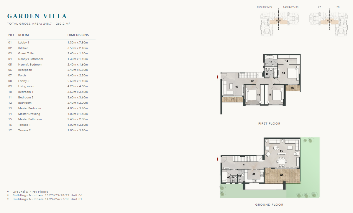 Floor plan for duplex at Vinci