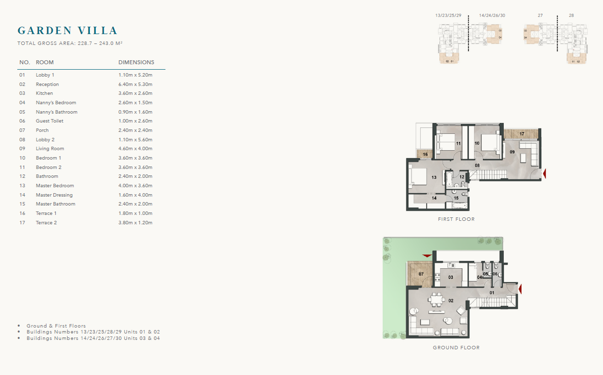 Floor plan for duplex at Vinci
