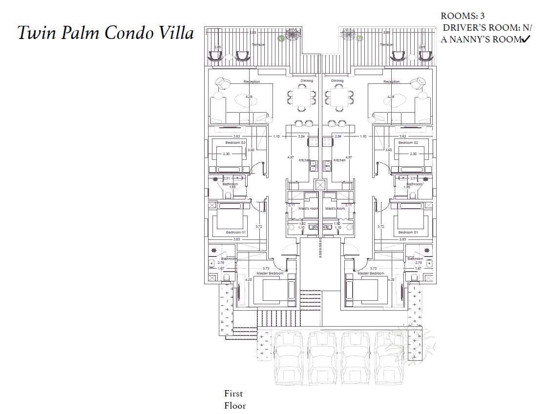 Floor plan for  at Zoya Ghazala Bay