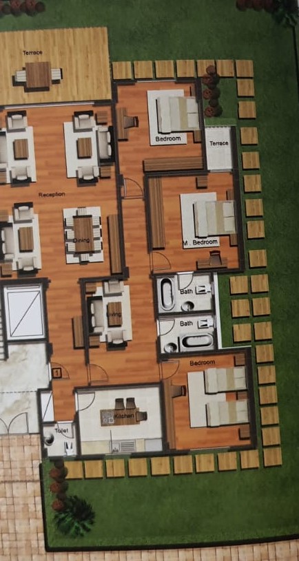 Floor plan for apartment at Promenade New Cairo