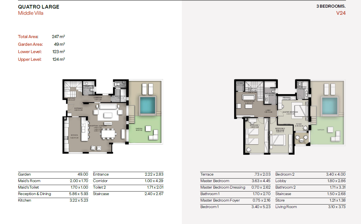 Floor plan for apartment at Trio