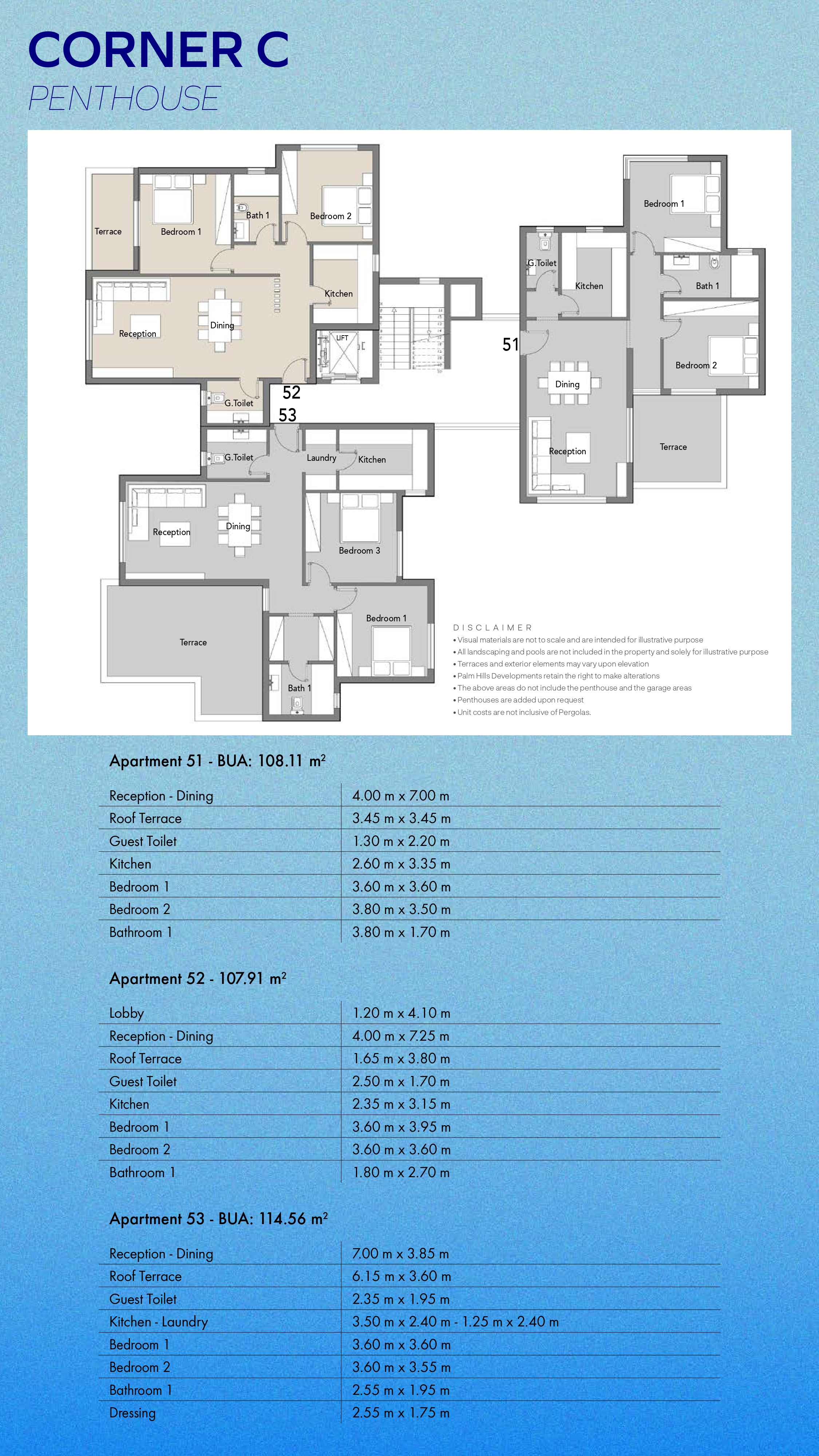 Floor plan for apartment at Badya