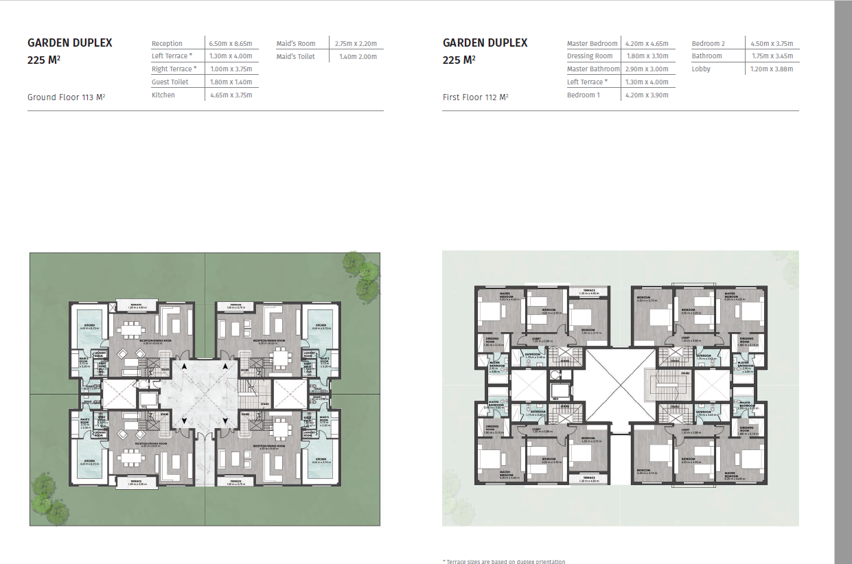 Floor plan for duplex at Bloomfields