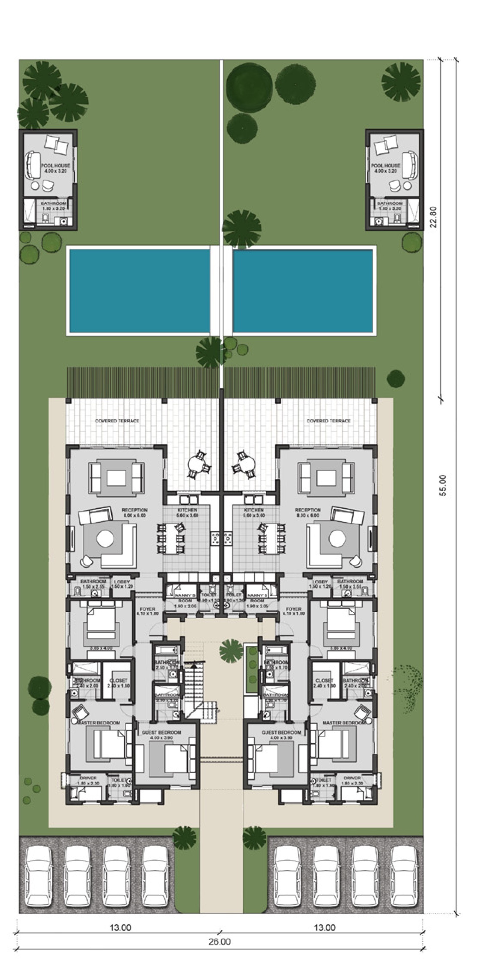 Floor plan for chalet at Caesar