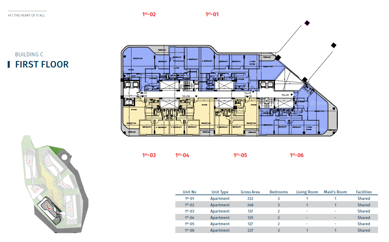 Floor plan for apartment at Bloomfields