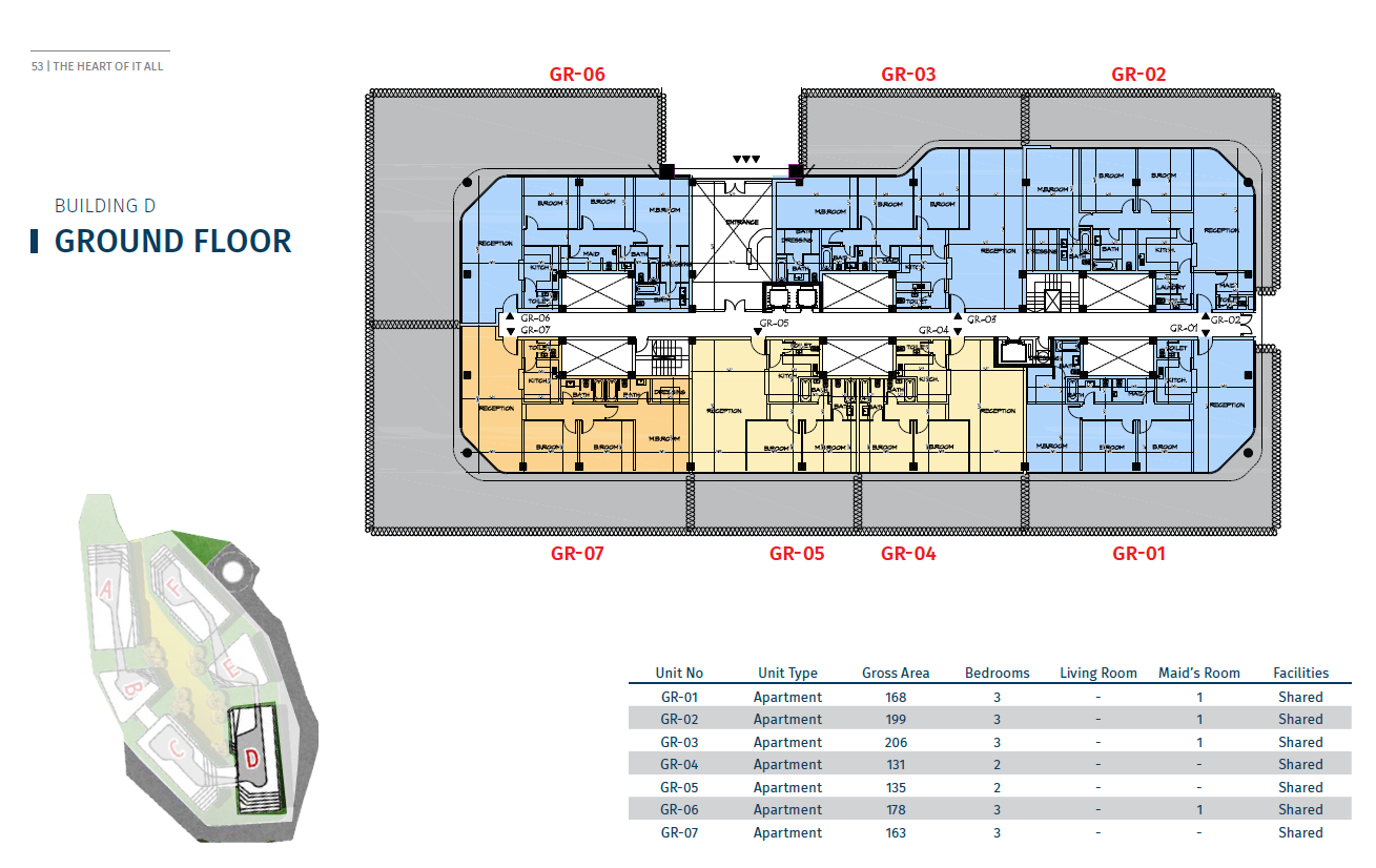 Floor plan for apartment at Bloomfields