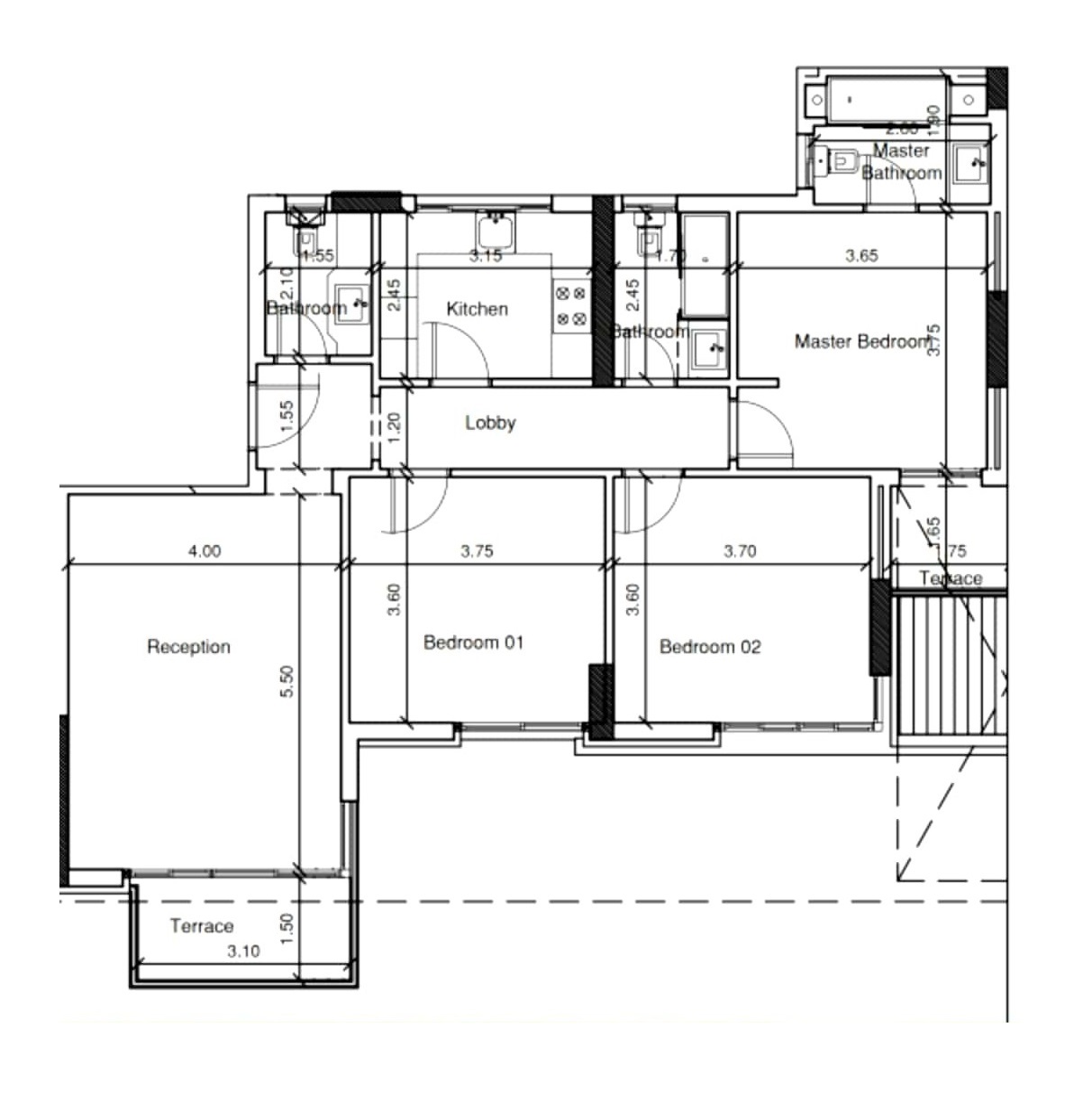 Floor plan for apartment at Scenario