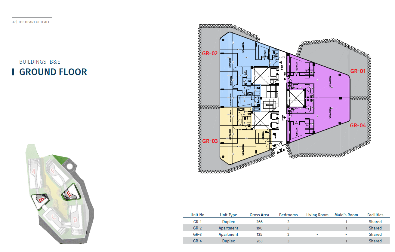 Floor plan for duplex at Bloomfields