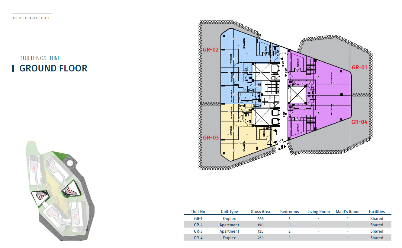 Floor plan for duplex at Bloomfields
