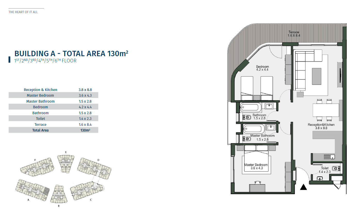 Floor plan for apartment at Bloomfields