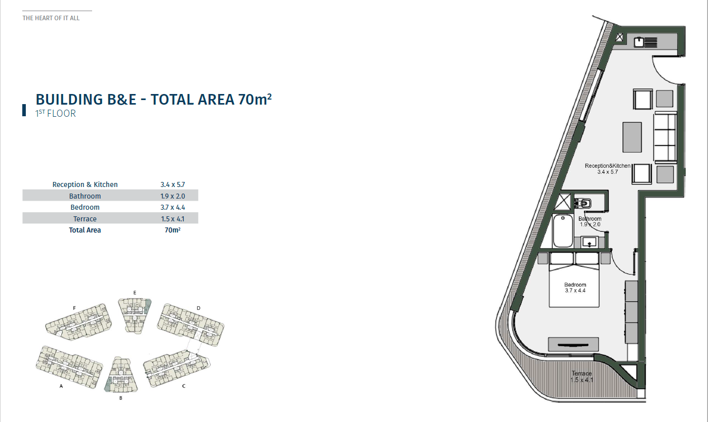 Floor plan for apartment at Bloomfields