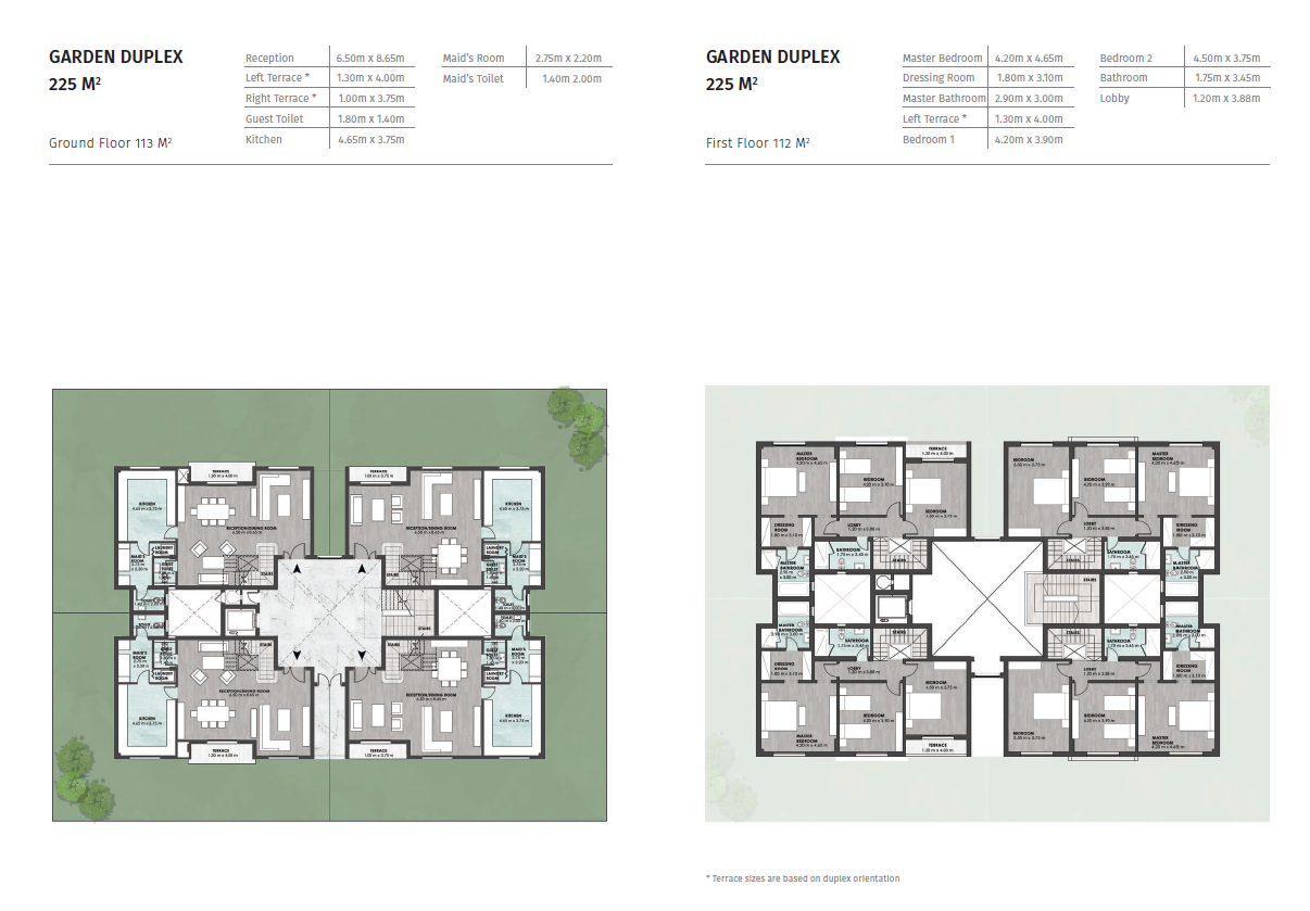Floor plan for duplex at Bloomfields