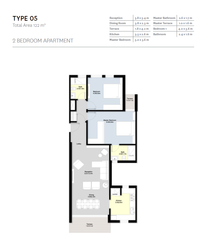 Floor plan for apartment at Bloomfields