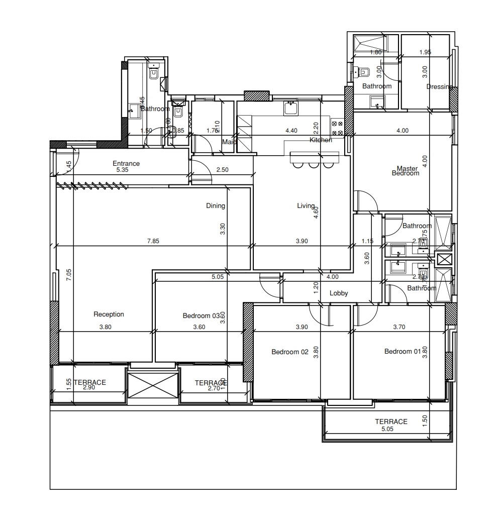 Floor plan for apartment at Scenario