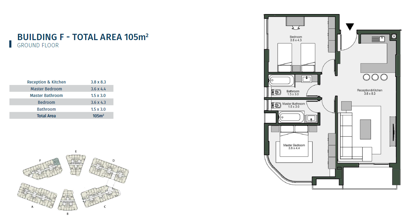 Floor plan for apartment at Bloomfields