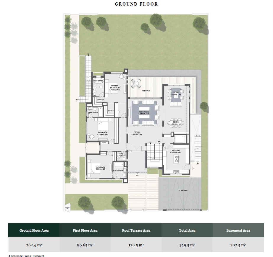 Floor plan for villa at The Estates