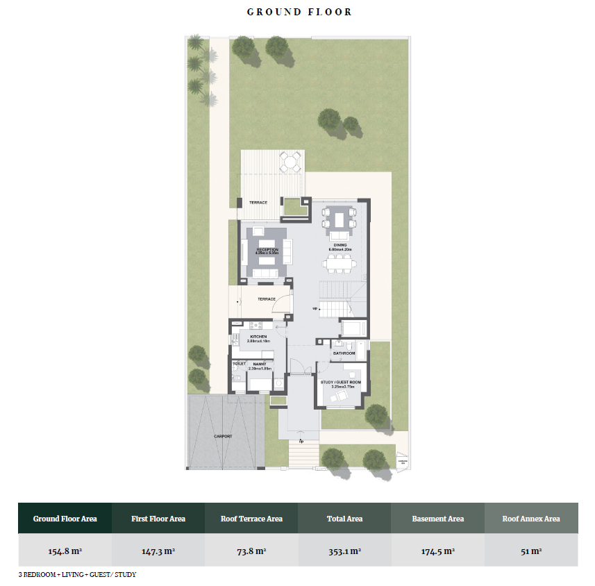 Floor plan for villa at The Estates