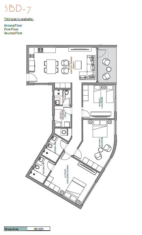 Floor plan for apartment at June