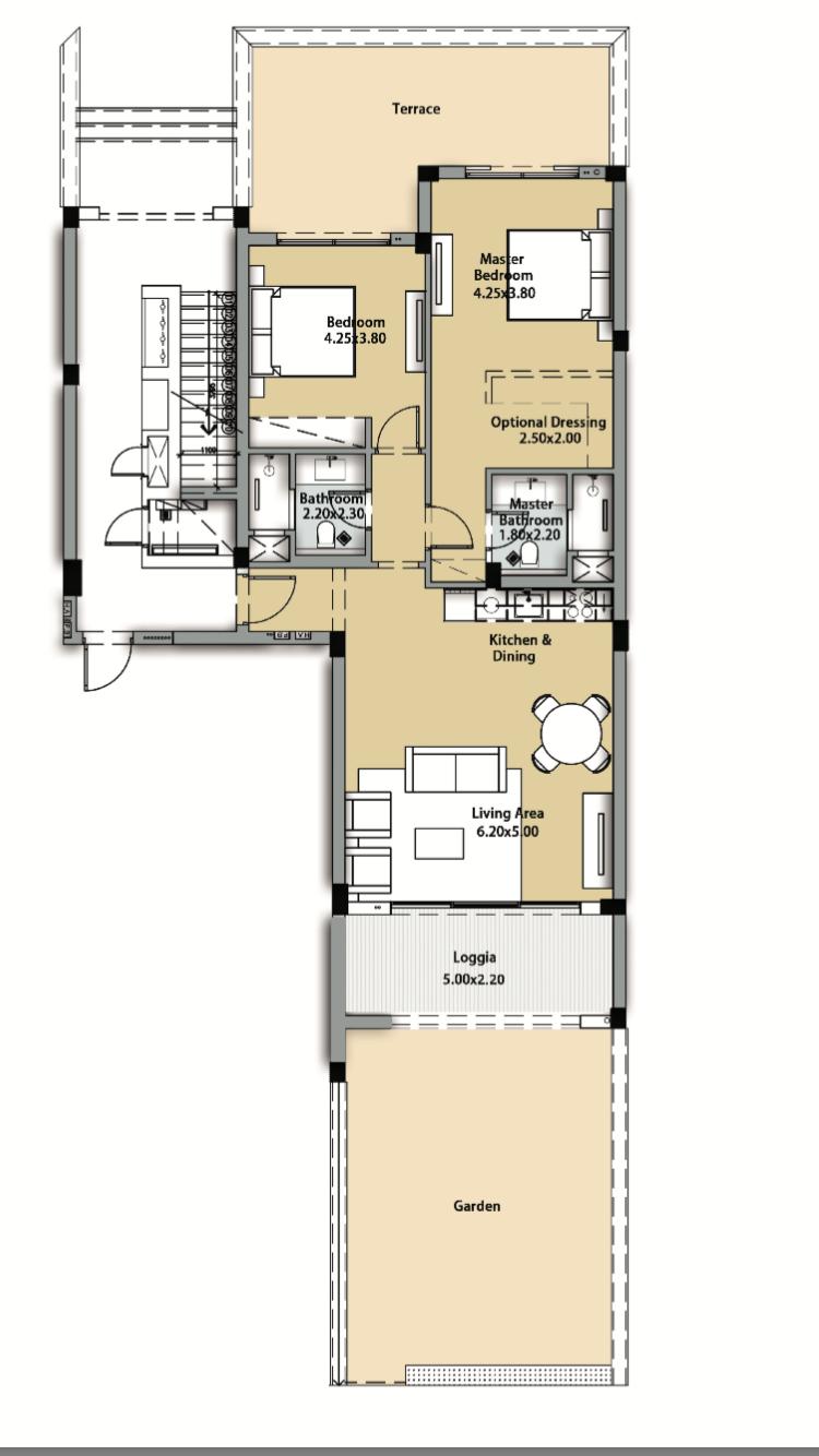 Floor plan for apartment at Mangroovy