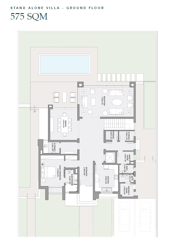 Floor plan for villa at Saada