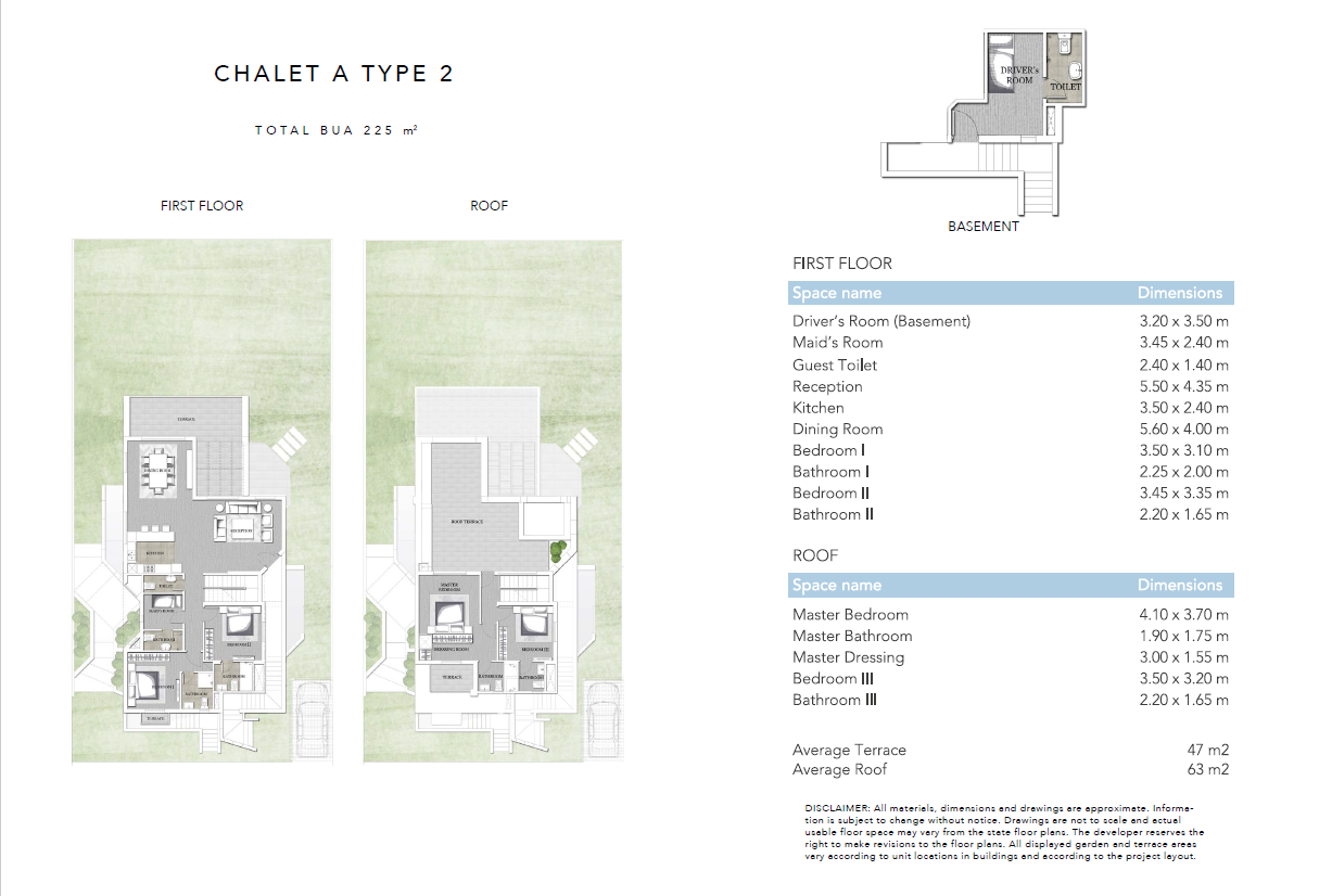 Floor plan for chalet at Jefaira