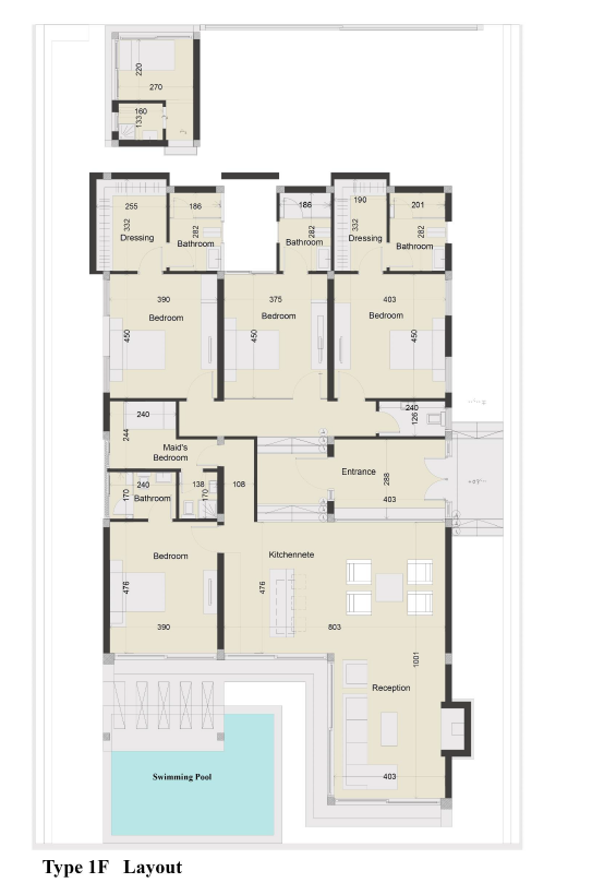 Floor plan for villa at Reef Town
