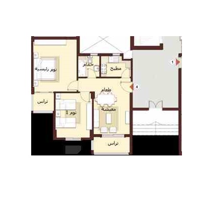 Floor plan for apartment at Madinaty