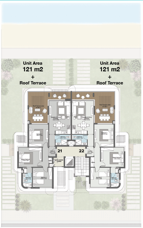Floor plan for penthouse at Koun