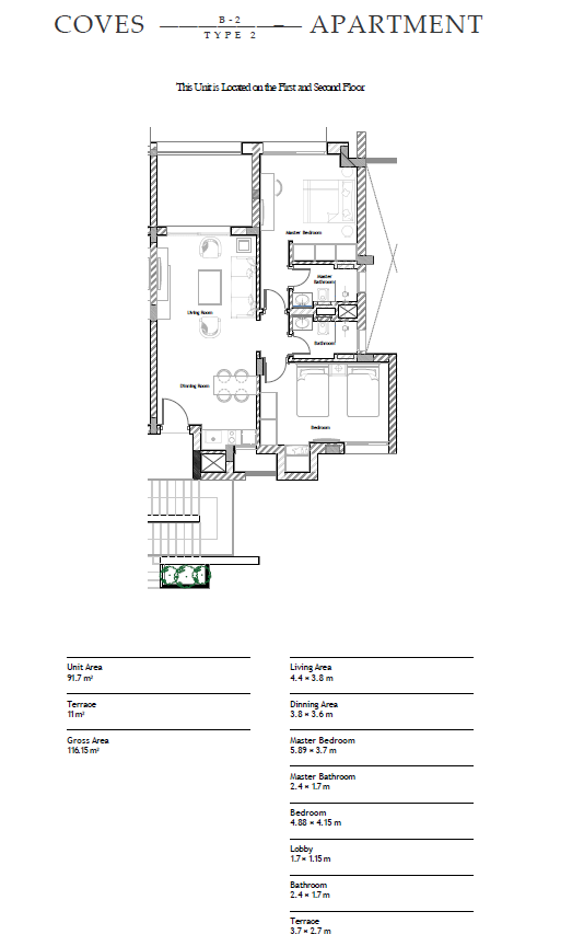Floor plan for apartment at Soma Coves