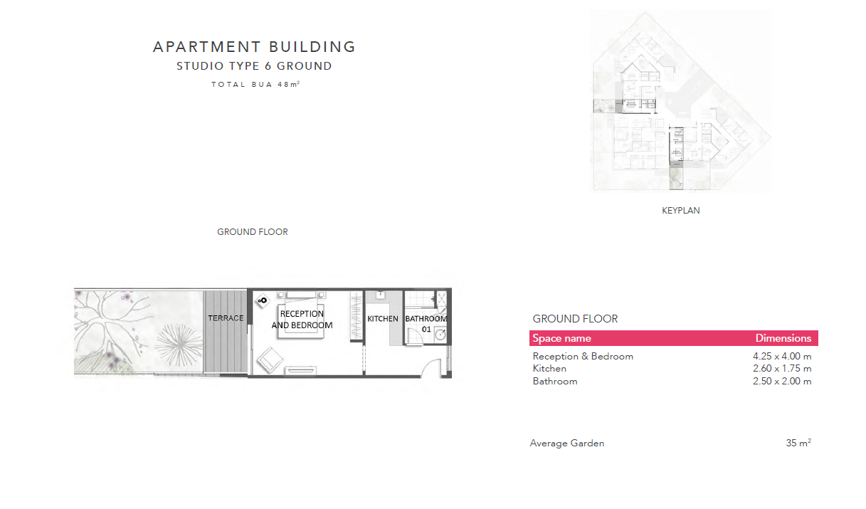 Floor plan for apartment at Jefaira