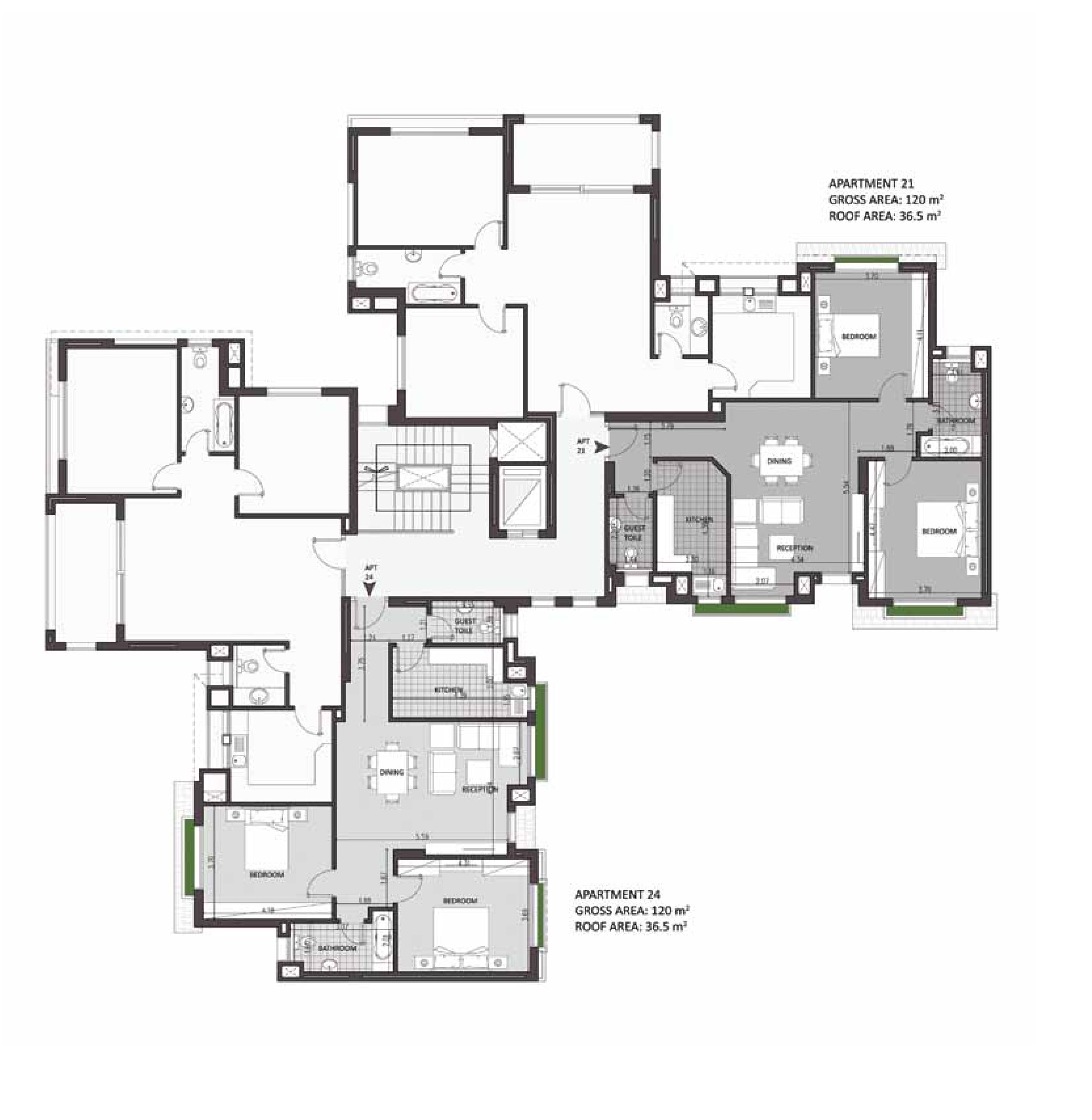 Floor plan for apartment at Casa