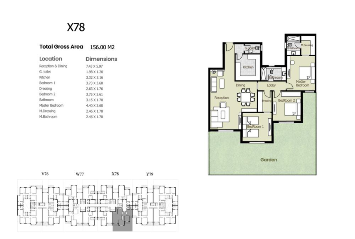 Floor plan for apartment at Azad Views