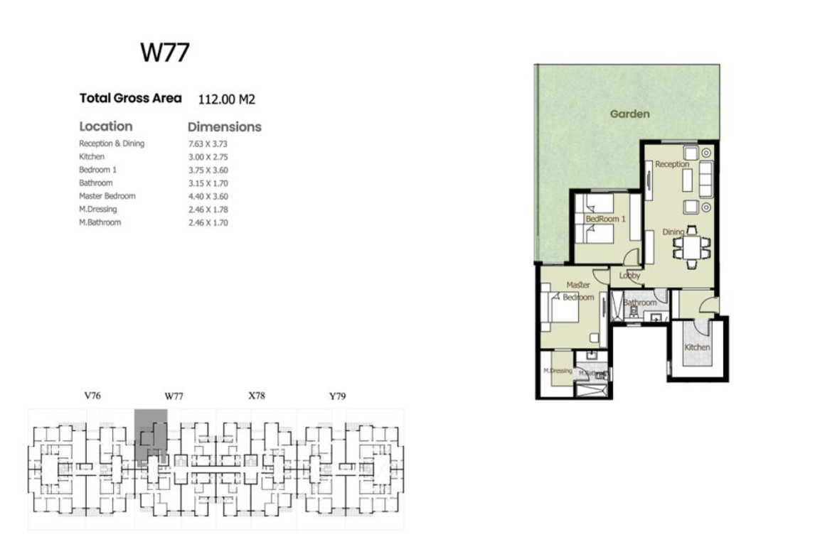Floor plan for apartment at Azad Views