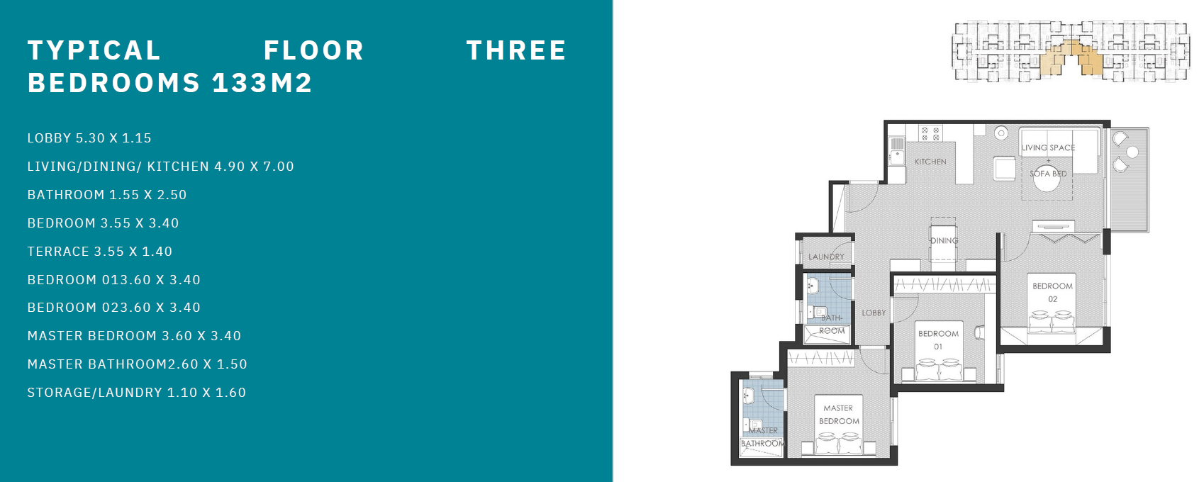 Floor plan for apartment at AZAD
