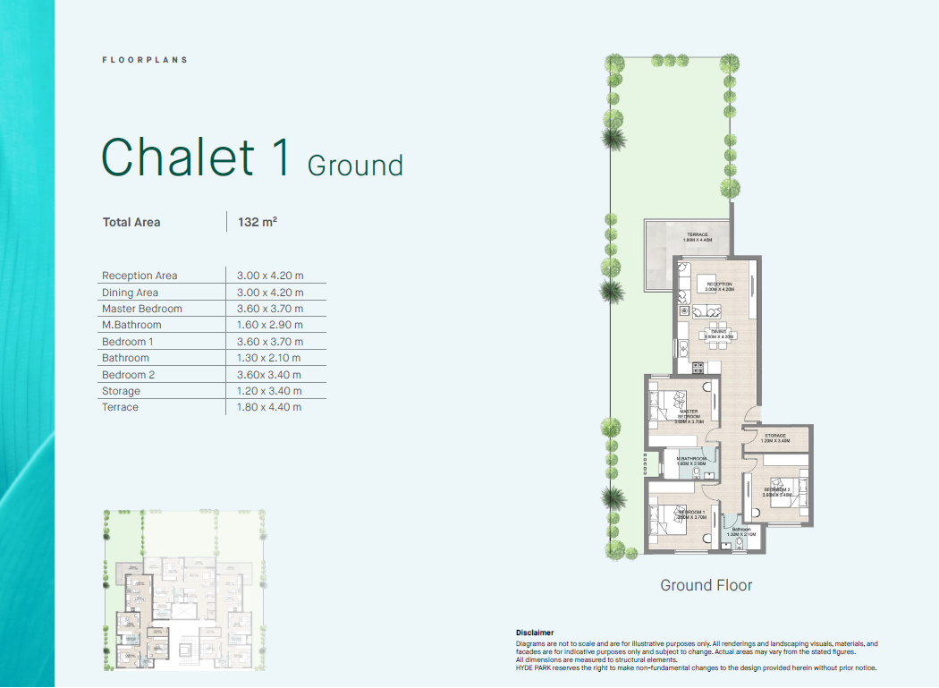 Floor plan for chalet at Hyde Park North - Seashore