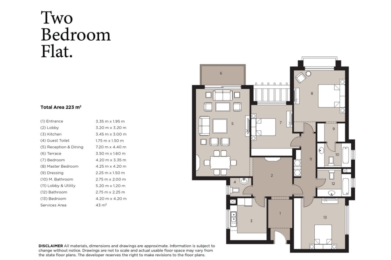 Floor plan for apartment at New Giza