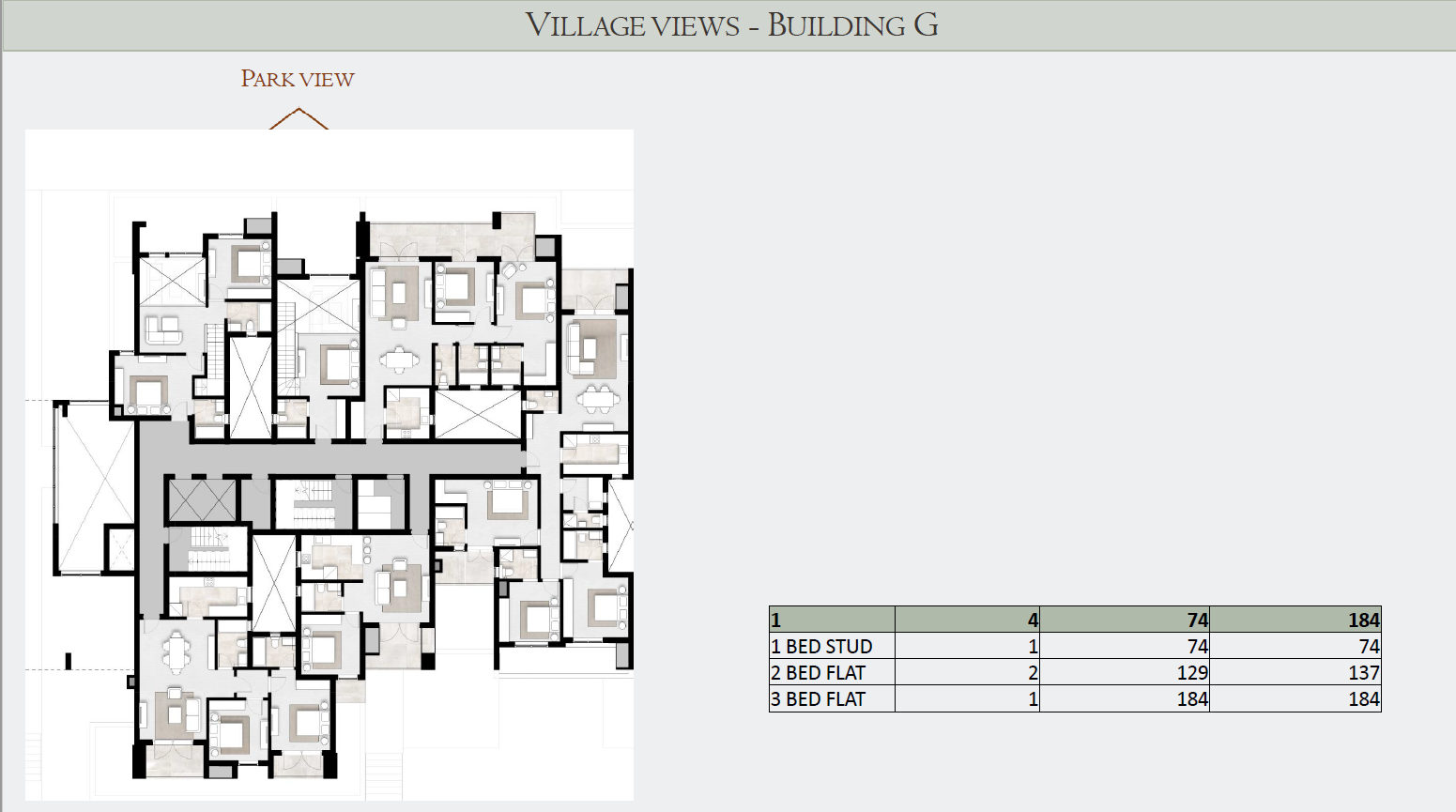 Floor plan for apartment at ZED