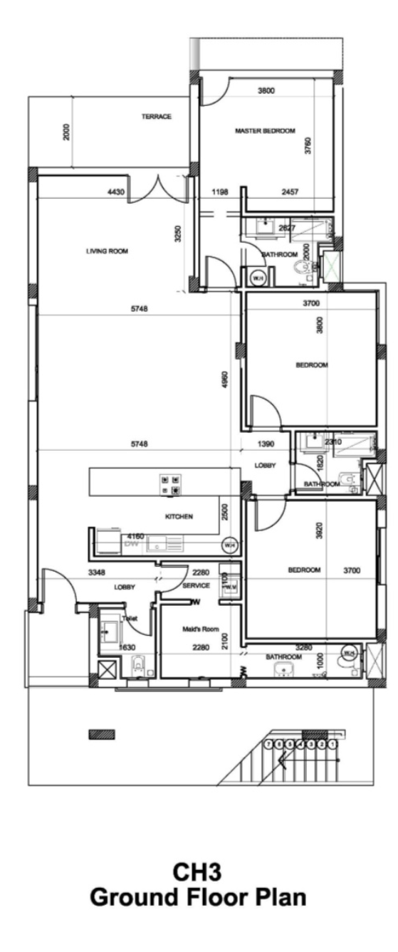Floor plan for chalet at Fouka Bay